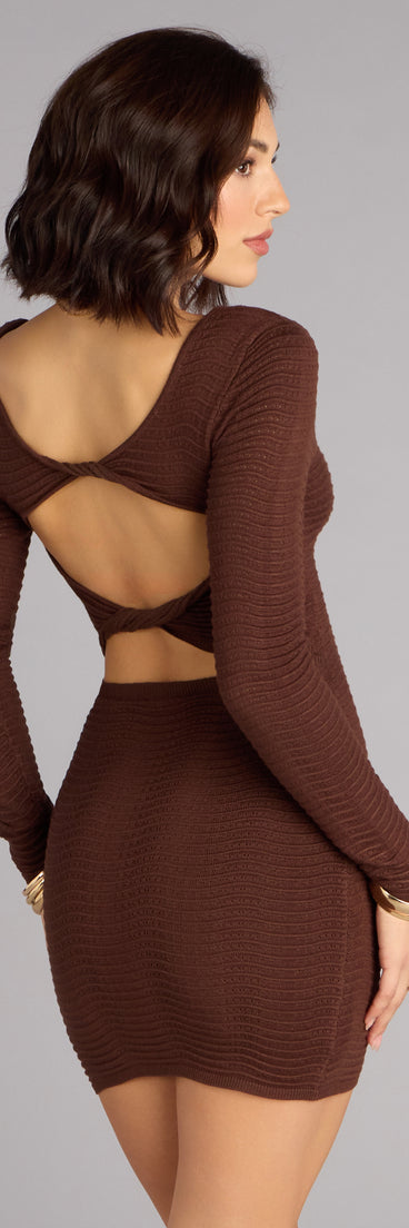 Sweet Twist Bodycon Mini Dress