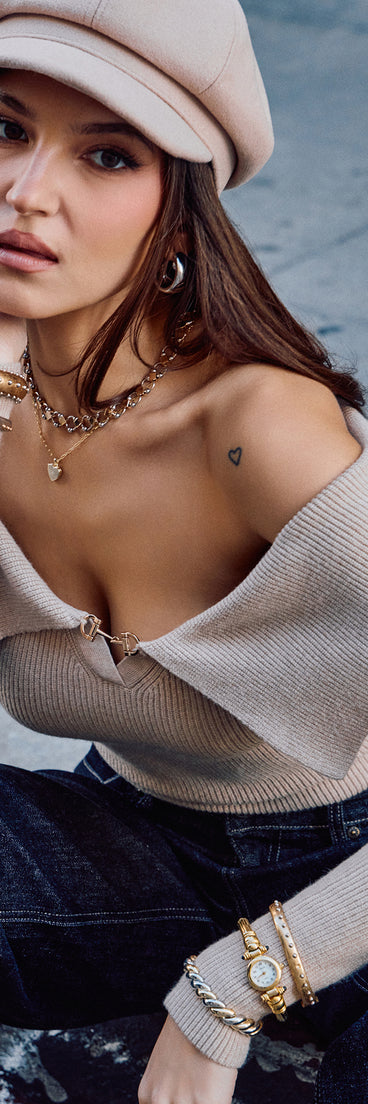 Saddle Chic Off Shoulder Top