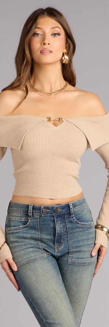 Saddle Chic Off Shoulder Top