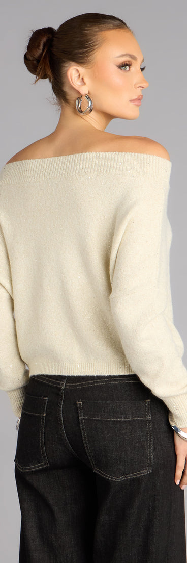 Barely Blush Shimmer Sweater