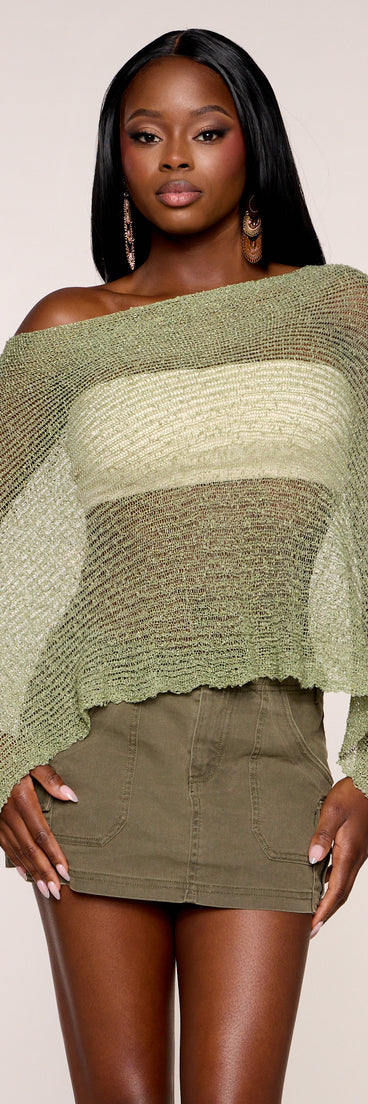 Sunkissed Stroll Knit Poncho