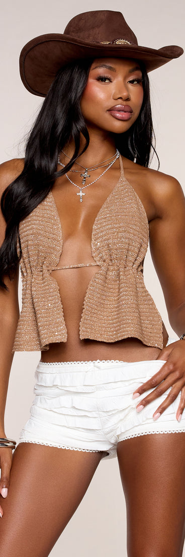 Sun Daze Crochet Halter Top