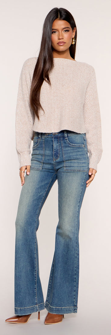 Soft Focus Lace Up Reversible Sweater Top