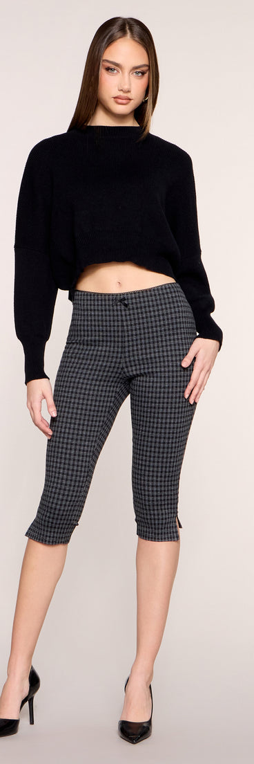 Casual Theory Mock Neck Crop Sweater