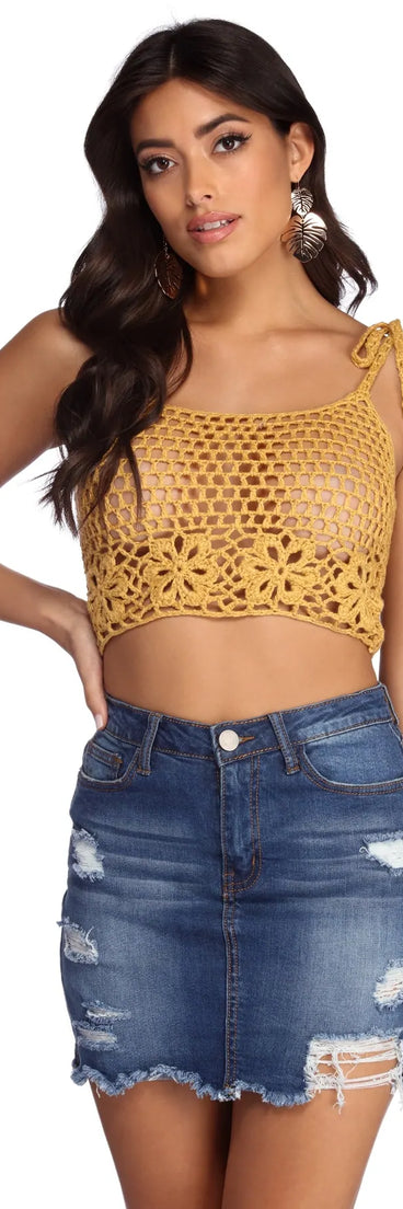 Slay In Crochet Crop Top