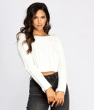 Treat Yourself Chenille Cropped Sweater