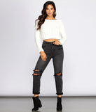 Treat Yourself Chenille Cropped Sweater
