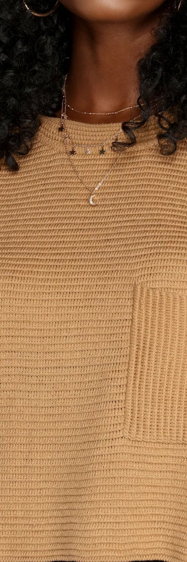 Owning Knit Ribbed Sweater