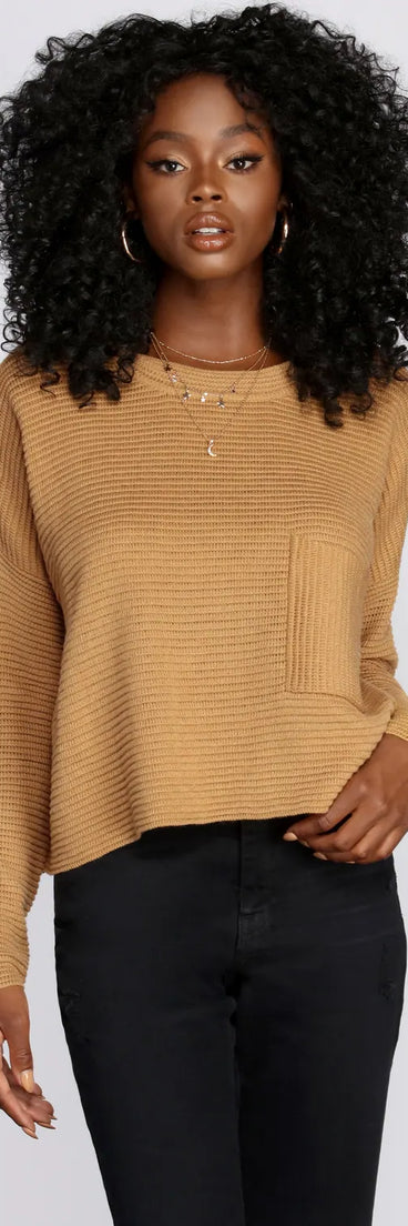 Owning Knit Ribbed Sweater