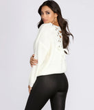 Lace Up Pullover Sweater