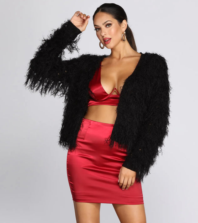 On Fringe Shaggy Cardigan