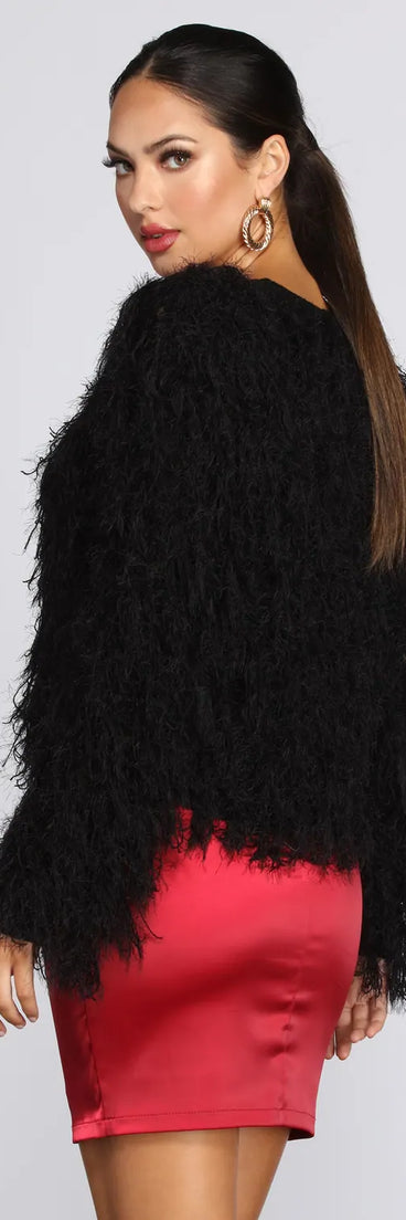 On Fringe Shaggy Cardigan