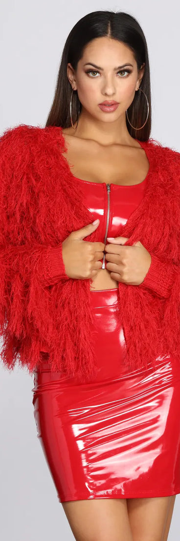 She Bad Shaggy Cardigan