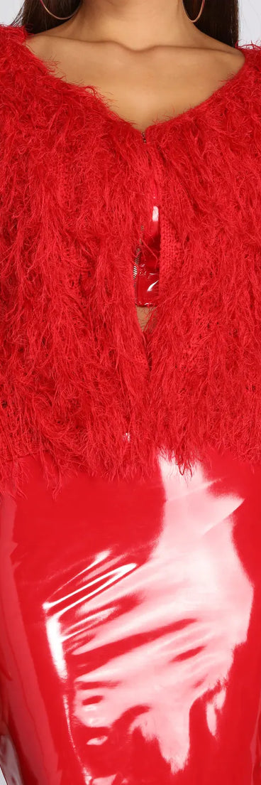 She Bad Shaggy Cardigan