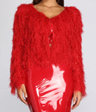She Bad Shaggy Cardigan