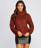 Open Back Turtleneck Sweater