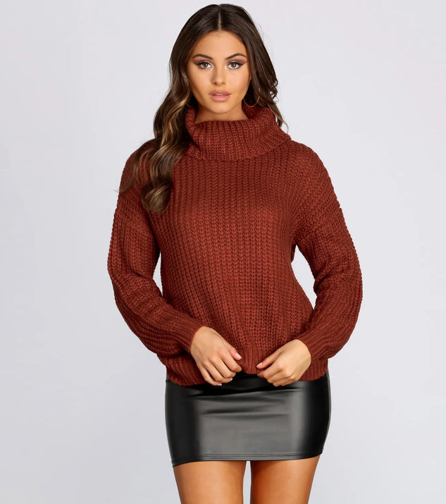 Open Back Turtleneck Sweater