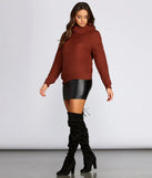 Open Back Turtleneck Sweater