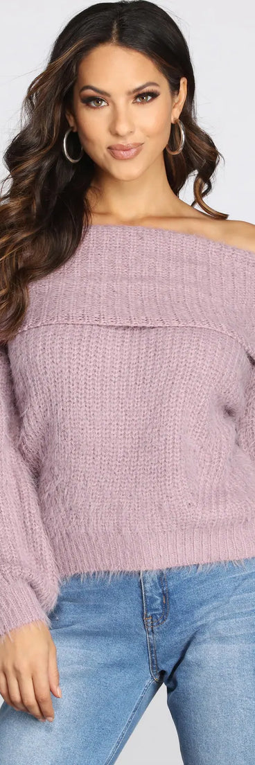 Effortlessly Pretty Eyelash Knit Sweater