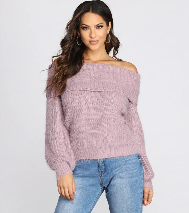 Effortlessly Pretty Eyelash Knit Sweater