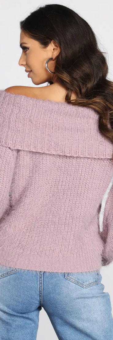 Effortlessly Pretty Eyelash Knit Sweater
