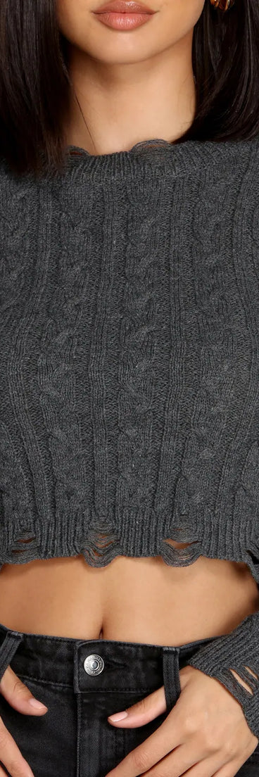 Snug Bug Knit Crop Top