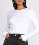 All The Fuzz Cropped Pullover Sweater