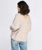 Oversized V Neck Pullover Sweater