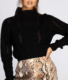 Cable Knit Turtleneck Sweater