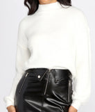 Eyelash Knit Mock Neck Sweater