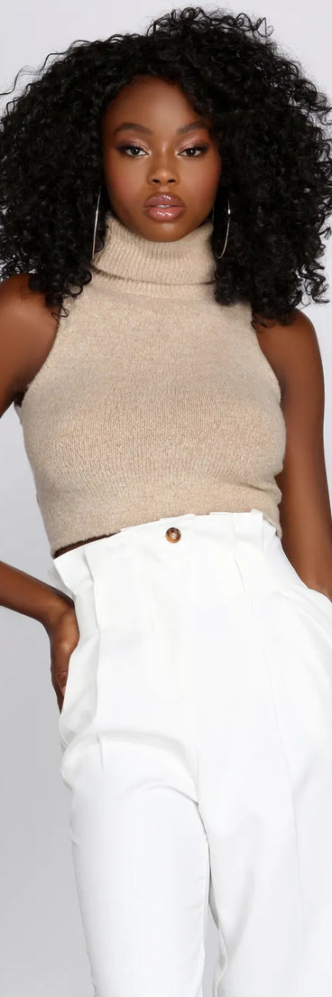 Keeping Knit Basic Cropped Sweater