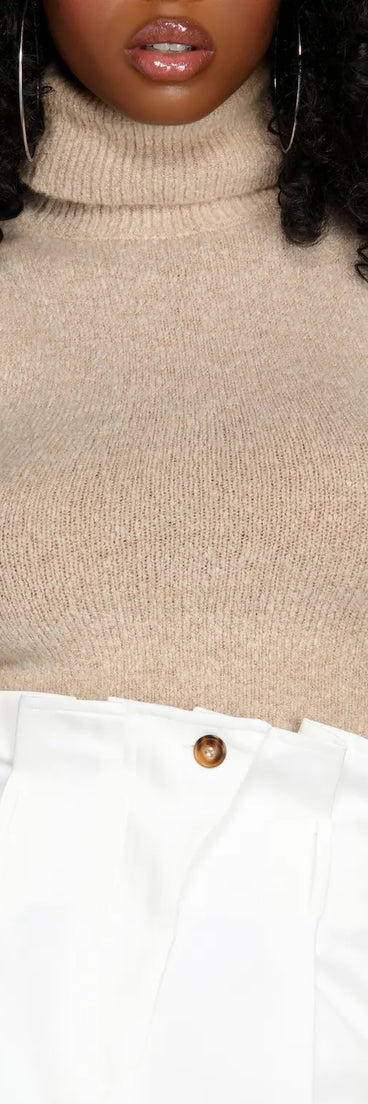 Keeping Knit Basic Cropped Sweater