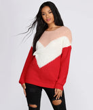 Chevron Color-Block  Sweater