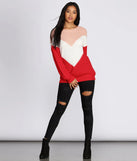 Chevron Color-Block  Sweater