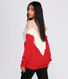 Chevron Color-Block  Sweater