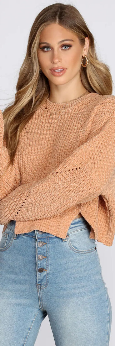 Crisp Days Chenille Pullover