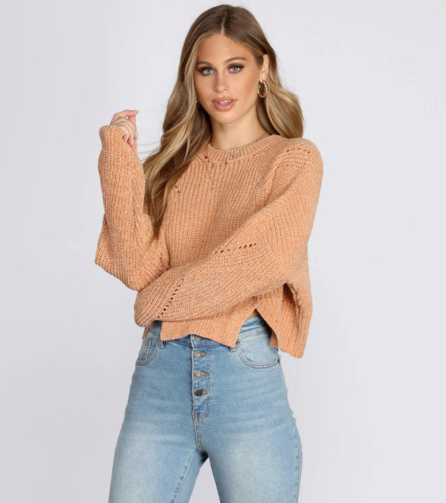 Crisp Days Chenille Pullover