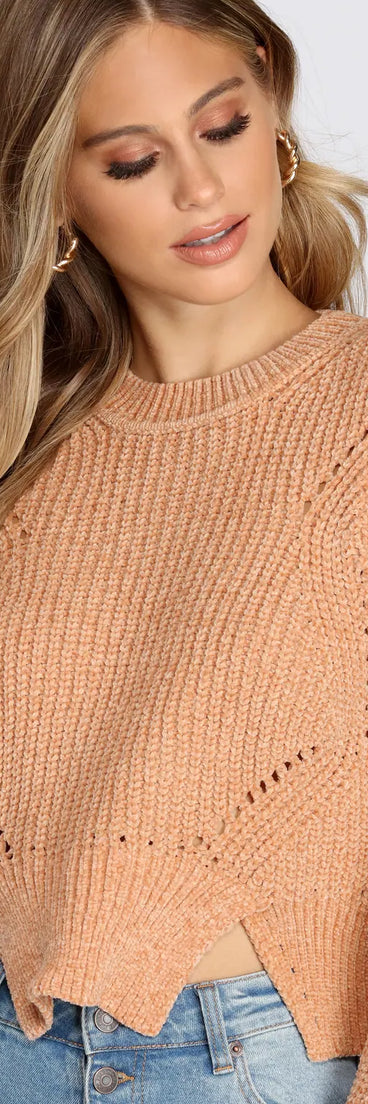 Crisp Days Chenille Pullover