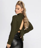 Laidback Lady Tie Back Sweater