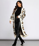 Distressed Leopard Print Duster