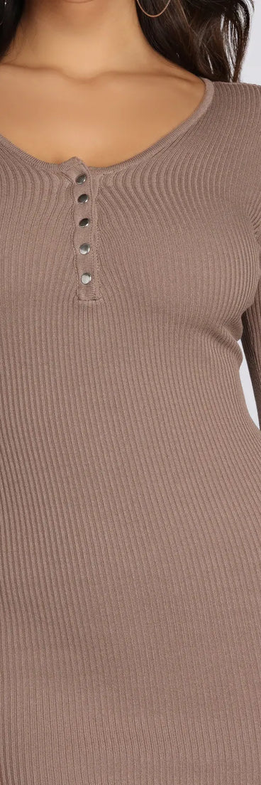 Totally Snap-Worthy Knit Dress