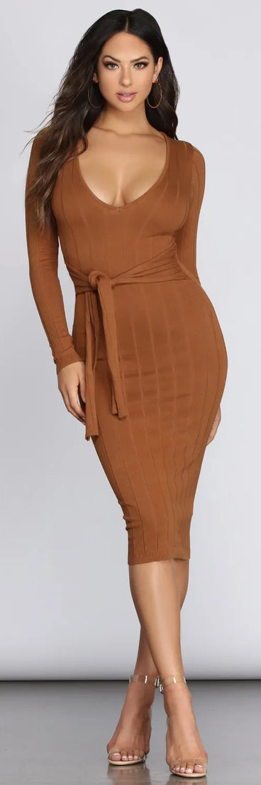 Tie It All Together Midi Dress