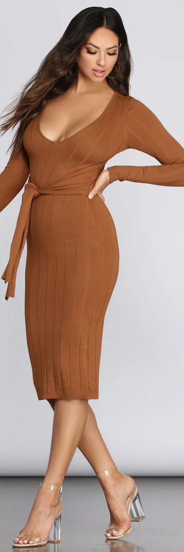 Tie It All Together Midi Dress