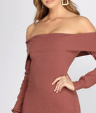 Feelin' Sweet Off Shoulder Sweater Dress