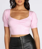 Girly Girl Cropped Knit Sweater