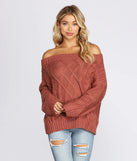 Chic In Cable Knit Sweater