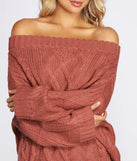 Chic In Cable Knit Sweater