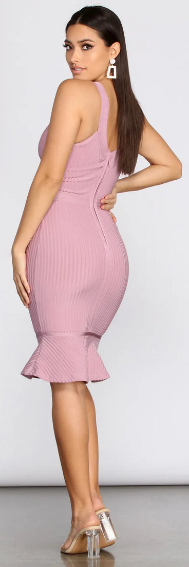 Trumpet Hem Bandage Dress