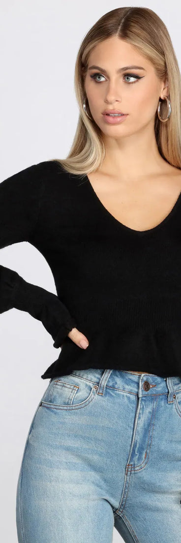 Chic Cozy Peplum Sweater