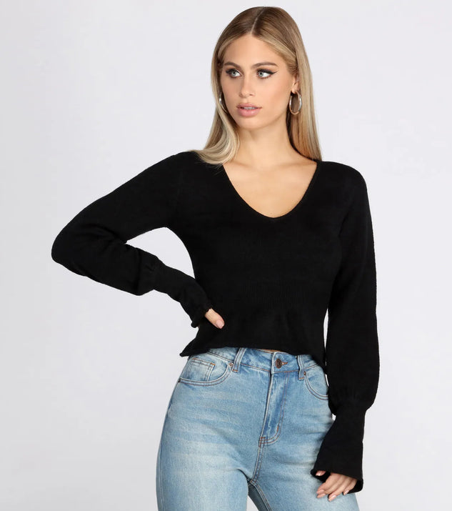 Chic Cozy Peplum Sweater